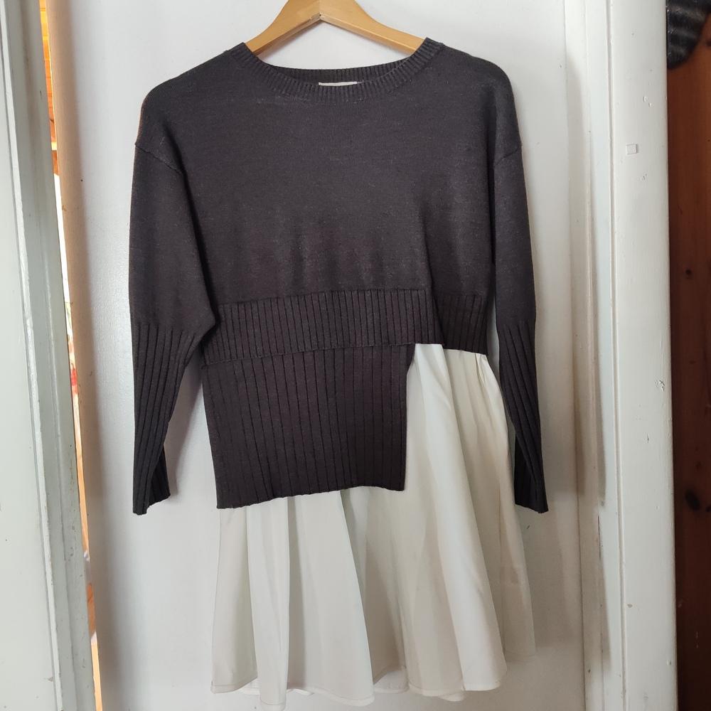 Asymmetrical Black and White Dress